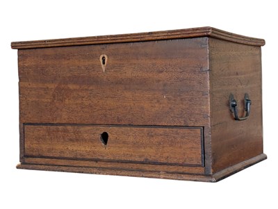 Lot 788 - 19TH CENTURY GEORGE III MAHOGANY TABLE TOP CABINET WORK BOX