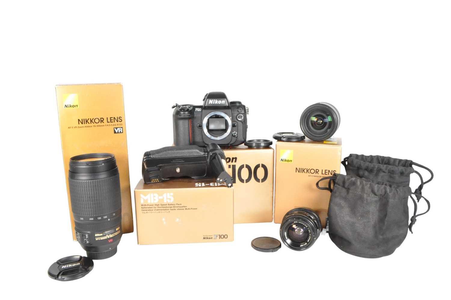 Lot 316 - NIKON - F-100 35MM SLR CAMERA & LENSES
