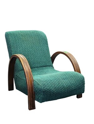 Lot 774 - MANNER OF JINDRICH HALABALA - 1930S ART DECO BENTWOOD ARMCHAIR