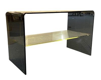 Lot 198 - VINTAGE 20TH CENTURY MOULDED ACRYLIC TWO-TIER SIDE TABLE