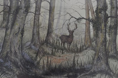 Lot 567 - PETER PRACOWNIK - 1987 WATERCOLOUR AND GOUACHE PAINTING