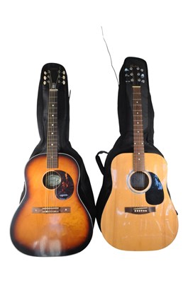 Lot 428 - TWO VINTAGE LATE 20TH CENTURY SIX STRING ACOUSTIC GUITARS