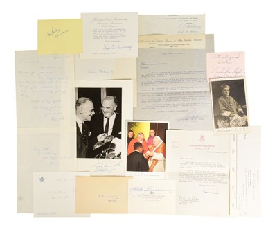 Lot 65 - RELIGIOUS LEADERS - COLLECTION OF AUTOGRAPHS