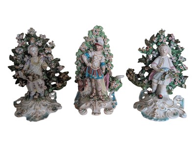 Lot 131 - THREE 18TH CENTURY CLASSICAL PORCELAIN FIGURES