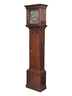 Lot 757 - GEORGE III 19TH CENTURY MAHOGANY LONGCASE CLOCK