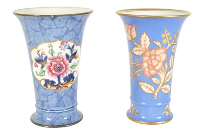 Lot 138 - SPODE - PAIR OF 19TH CENTURY PORCELAIN SPILL VASES