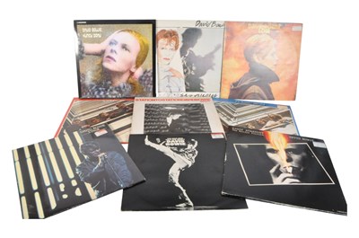 Lot 441 - SMALL COLLECTION OF DAVID BOWIE & BEATLES VINYL RECORDS