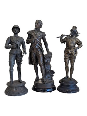 Lot 332 - COLLECTION OF 19TH CENTURY SPELTER FIGURE STATUES