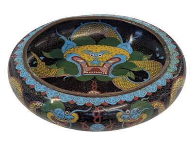 Lot 337 - 20TH CENTURY CHINESE CLOISONNE DRAGON BOWL