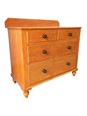 Lot 755 - 1920S PINE PAINTED SCRUMBLED COTTAGE CHEST OF DRAWERS