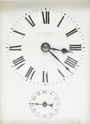 Lot 57 - J. GARNIER, PARIS - 19TH CENTURY BRASS & GLAZED CARRIAGE CLOCK