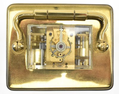 Lot 57 - J. GARNIER, PARIS - 19TH CENTURY BRASS & GLAZED CARRIAGE CLOCK