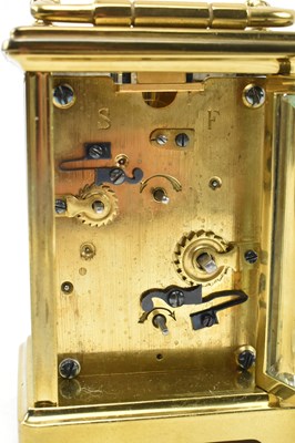 Lot 57 - J. GARNIER, PARIS - 19TH CENTURY BRASS & GLAZED CARRIAGE CLOCK