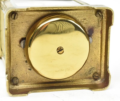 Lot 57 - J. GARNIER, PARIS - 19TH CENTURY BRASS & GLAZED CARRIAGE CLOCK