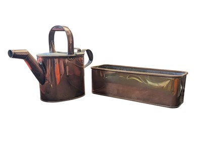 Lot 297 - EARLY 20TH CENTURY COPPER PLANTER & WATERING CAN