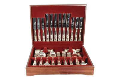 Lot 370 - HARRISON FISHER & CO - COLLECTION OF SILVER PLATED CANTEEN OF CUTLERY