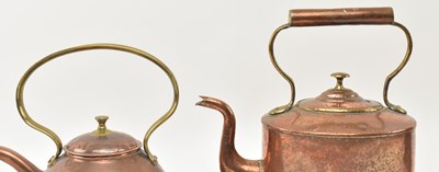 Lot 142 - TWO 18TH CENTURY COPPER WARES & A REGENCY PERIOD KETTLE