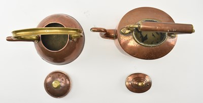 Lot 142 - TWO 18TH CENTURY COPPER WARES & A REGENCY PERIOD KETTLE