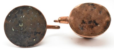 Lot 142 - TWO 18TH CENTURY COPPER WARES & A REGENCY PERIOD KETTLE