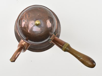 Lot 142 - TWO 18TH CENTURY COPPER WARES & A REGENCY PERIOD KETTLE