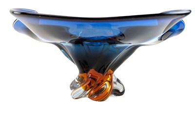 Lot 16 - EGERMANN - LARGE BOHEMIAN ART GLASS CENTREPIECE BOWL