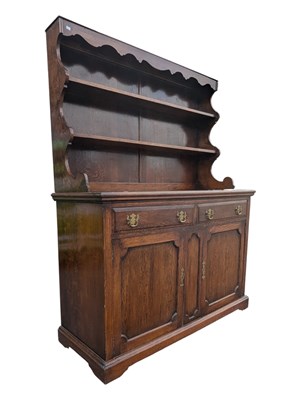 Lot 745 - GEORGE III 19TH CENTURY REVIVAL IPSWICH OAK WELSH DRESSER