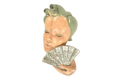 Lot 389 - EARLY 20TH CENTURY ART DECO PLASTER WALL MASK