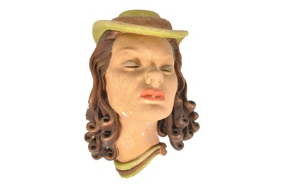 Lot 388 - JON DOUGLAS - 1930S VICKY LESTER PLASTER WALL MASK - RD NO 3380