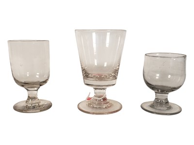 Lot 185 - COLLECTION OF THREE 19TH CENTURY VICTORIAN RUMMER GLASSES