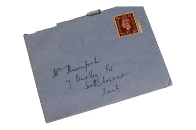 Lot 140 - POETRY - WALTER DE LA MARE (D.1956) - HANDWRITTEN POEM + LETTERS