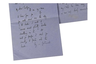 Lot 140 - POETRY - WALTER DE LA MARE (D.1956) - HANDWRITTEN POEM + LETTERS