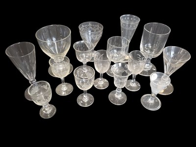 Lot 455 - COLLECTION OF 18TH / 19TH CENTURY DRINKING GLASSES