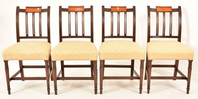 Lot 405 - TWELVE GEORGE III 19TH CENTURY MAHOGANY DINING CHAIRS