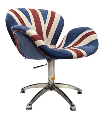 Lot 82 - CONTEMPORARY HIGH-END DESIGN UNION JACK SWIVEL OFFICE CHAIR