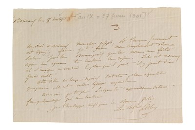 Lot 137 - NAPOLEON INTEREST. CHARLES LECLERC (D.1802) FRENCH ARMY GENERAL