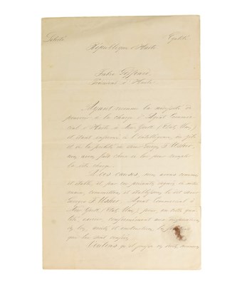 Lot 91 - HISTORY - FABRE GEFFRARD - PRESIDENT OF HAITI 1859-1867