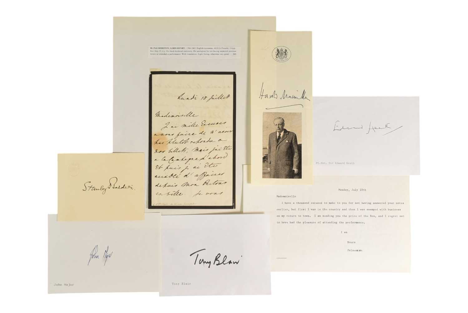 Lot 15 - BRITISH PRIME MINISTERS - COLLECTION OF AUTOGRAPHS