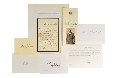 Lot 15 - BRITISH PRIME MINISTERS - COLLECTION OF AUTOGRAPHS