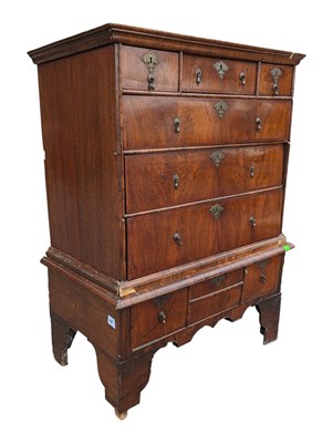 Lot 703 - 18TH CENTURY QUEEN ANNE CHEST ON CHEST OF DRAWERS - TALLBOY