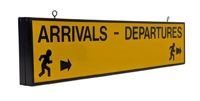 Lot 2 - LATE 20TH CENTURY AIRPORT "DEPARTURES & ARRIVALS SIGN