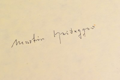 Lot 94 - PHILOSOPHY - MARTIN HEIDEGGER (D.1976) - AUTOGRAPH ON CARD