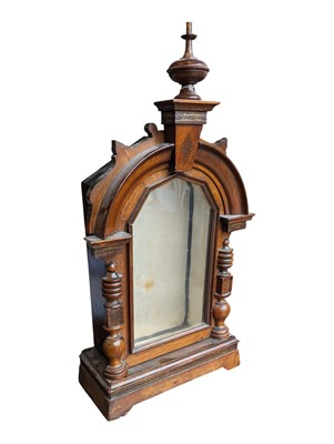 Lot 697 - EARLY 20TH CENTURY MAHOGANY MANTEL CLOCK DISPLAY CASE CABINET