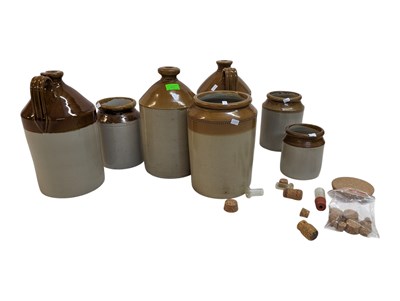 Lot 683 - COLLECTION OF 20TH CENTURY STONEWARE FLAGONS