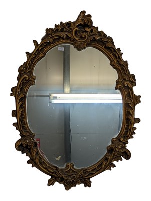 Lot 682 - VINTAGE FRENCH LOUIS XV STYLE GILT WALL MIRROR