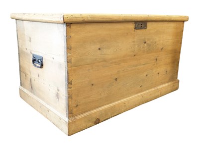 Lot 692 - 19TH CENTURY VICTORIAN PINE BLANKET BOX CHEST