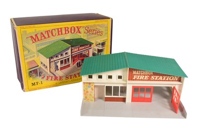 Lot 516 - VINTAGE MATCHBOX FIRE STATION & MARX SOOPER SNOOPER