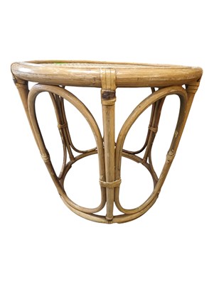 Lot 605 - ITALIAN MODERN DESIGN - TWO LATE 20TH CENTURY BAMBOO OCCASIONAL TABLES