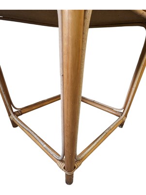 Lot 605 - ITALIAN MODERN DESIGN - TWO LATE 20TH CENTURY BAMBOO OCCASIONAL TABLES