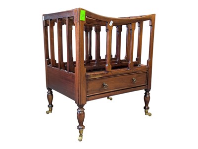 Lot 686 - 19TH CENTURY VICTORIAN MAHOGANY CANTERBURY BOOK STAND