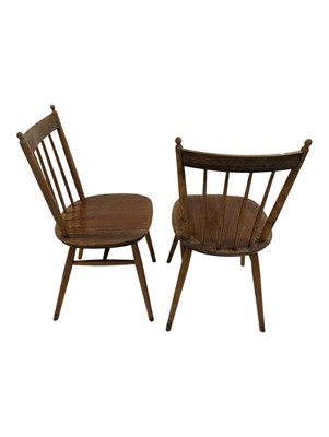 Lot 609 - ERCOL MANNER - SET OF SIX MID CENTURY BEECH & ELM DINING CHAIRS
